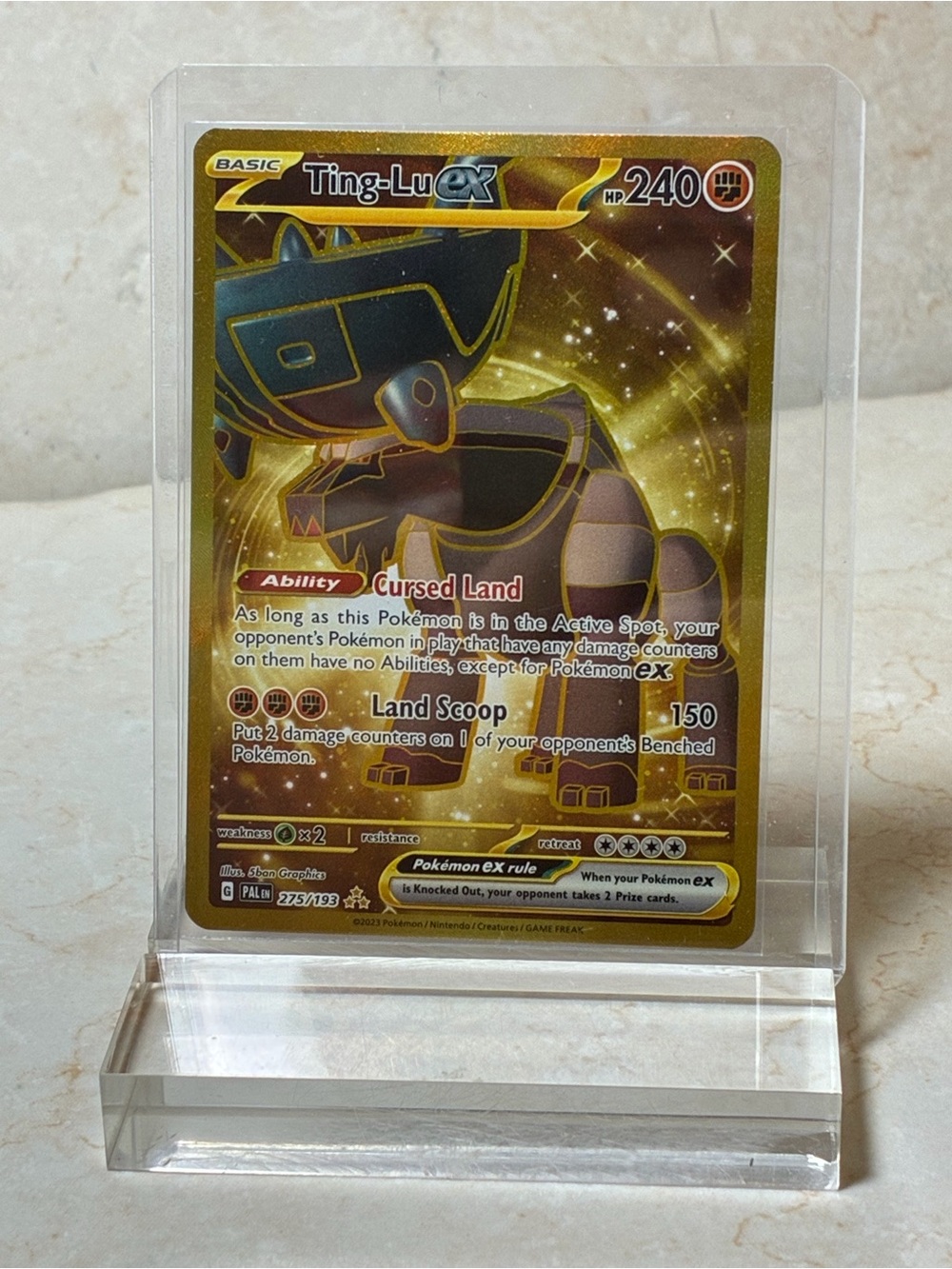 Ting-Lu ex Trading Card - Gold Holo